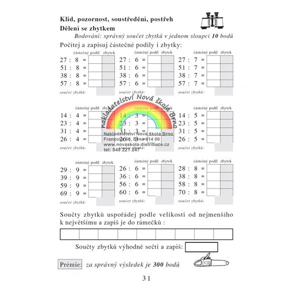 Počítání s velkými čísly - pracovní sešit