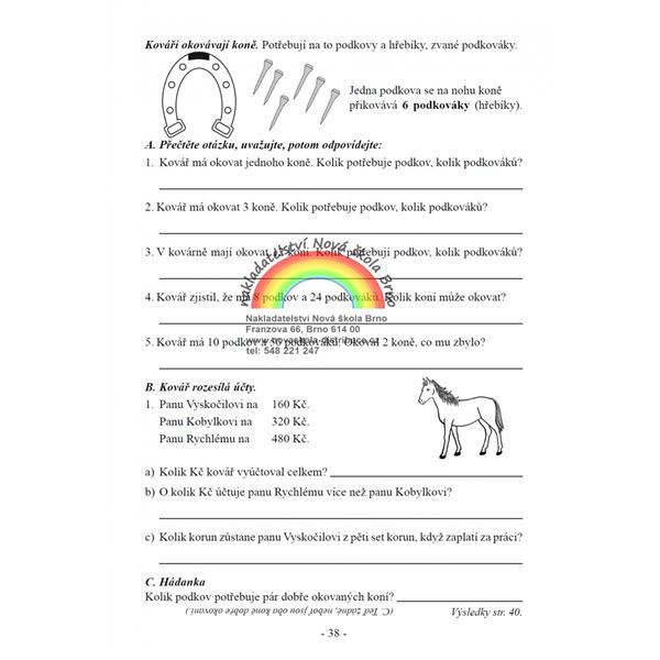 Počtářské chvilky 4 - pracovní sešit