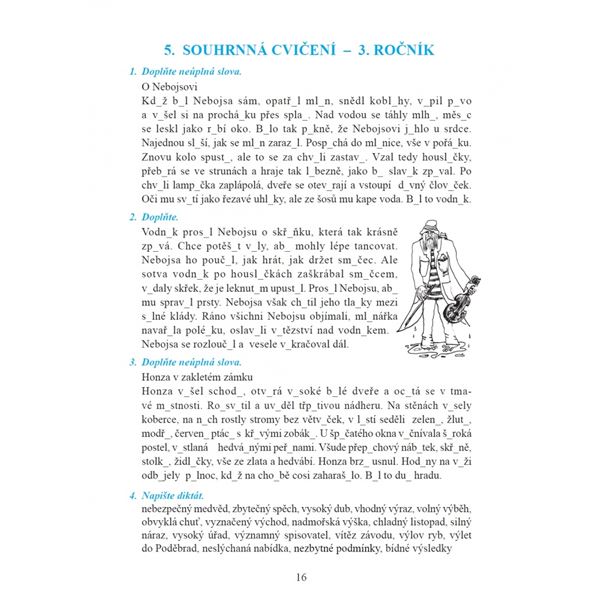 Opakujeme češtinu ve 3. - 5. r. - pravopisná cvičení, diktáty