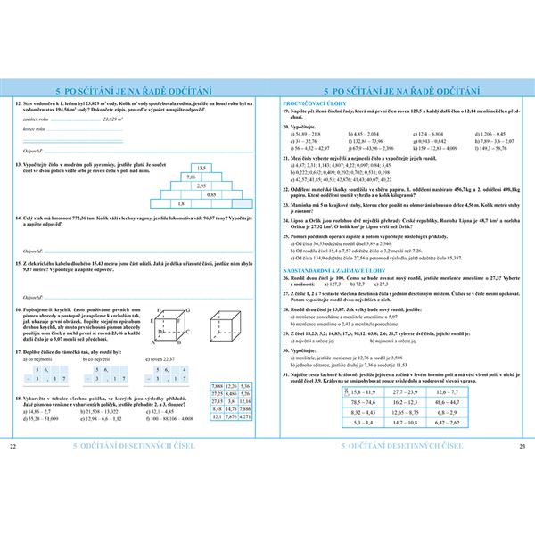 Matematika 6 - Desetinná čísla - Pracovní sešit