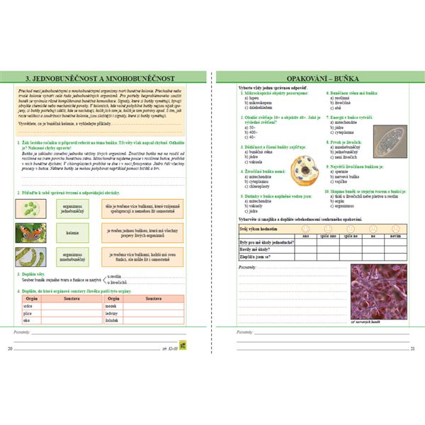 Přírodopis 6/1 - Úvod do přírodopisu - pracovní sešit (barevný)