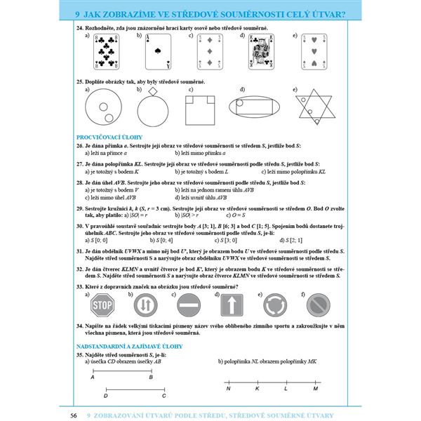 Matematika 7 - Shodnost geometrických útvarů, souměrnosti - Pracovní sešit