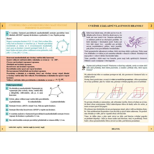Matematika 8 - Hranoly a válce - učebnice