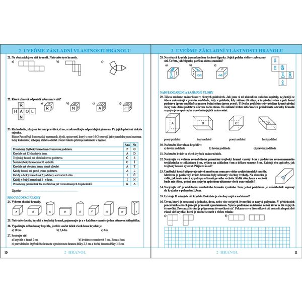 Matematika 8 - Hranoly a válce - Pracovní sešit