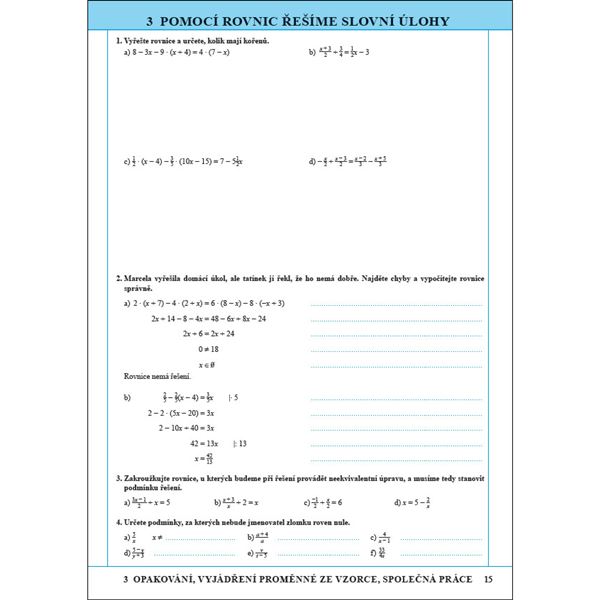 Matematika 8 - Výrazy a rovnice 2 - Pracovní sešit