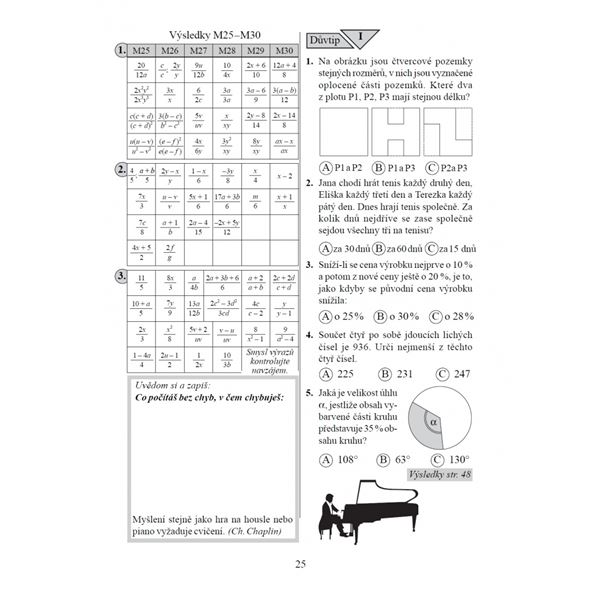 Chvilky s algebrou 9 – pracovní sešit