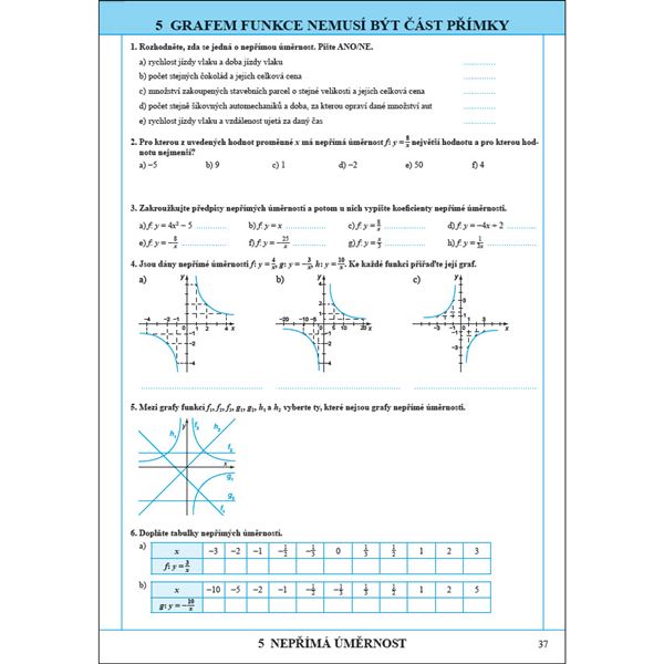 Matematika 9 - Práce s daty, úměrnosti a funkce - Pracovní sešit