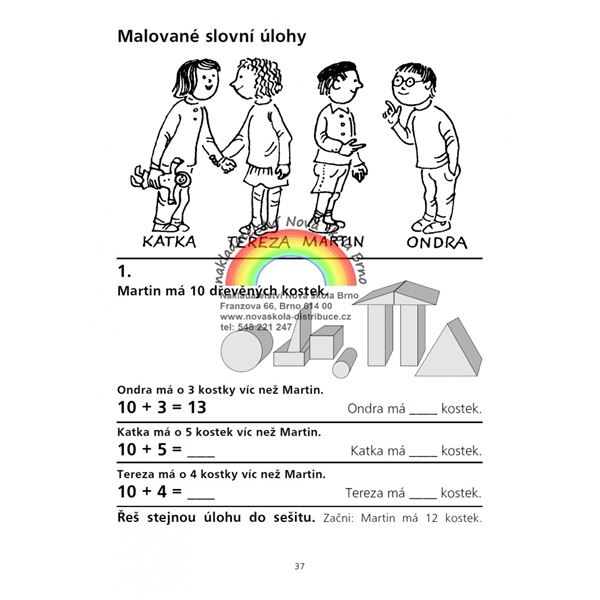 Počítáme do 20 bez přechodu přes desítku - pracovní sešit