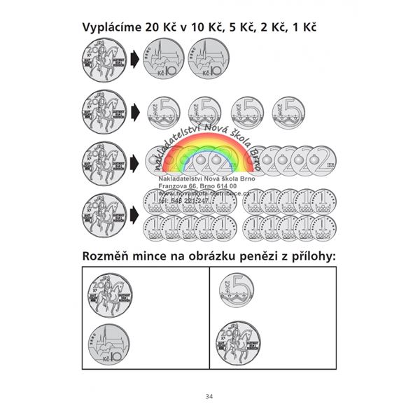 Počítáme do 20 bez přechodu přes desítku - pracovní sešit