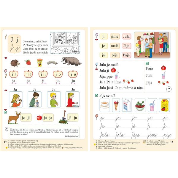 Slabikář s kocourem Samem (Čtení s porozuměním) měkká vazba