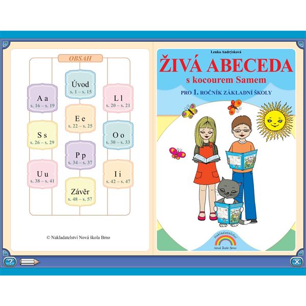 Interaktivní učebnice Živá abeceda s kocourem Samem (pětiletá)