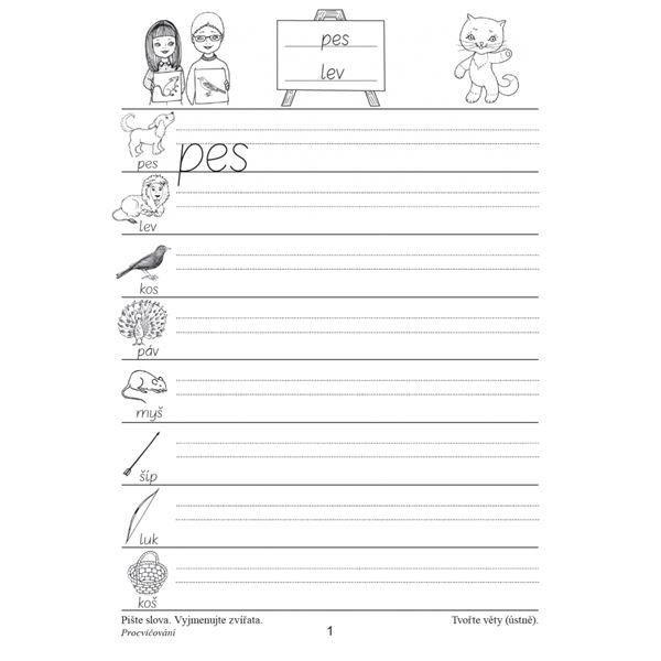 Písanka s kocourem Samem 3 - nevázané písmo