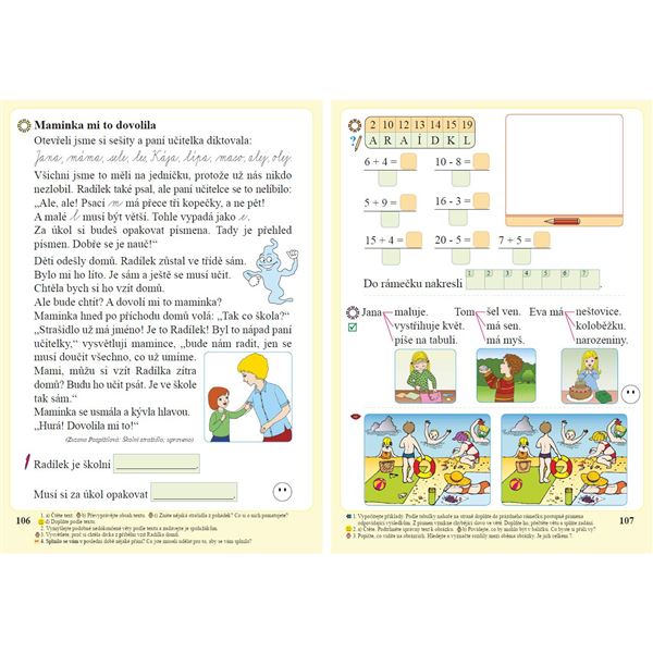 Slabikář s kocourem Samem (Čtení s porozuměním) tvrdá vazba