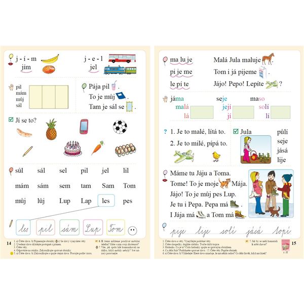 Slabikář s kocourem Samem (Čtení s porozuměním) tvrdá vazba