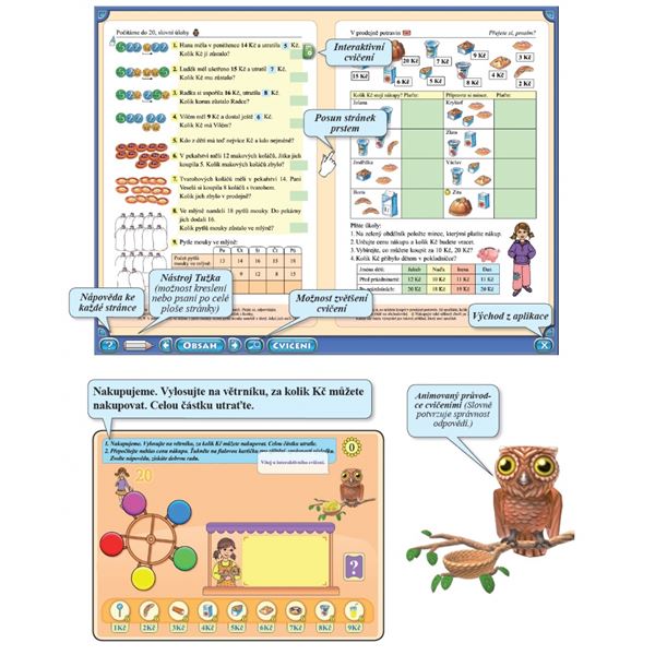 Interaktivní učebnice MATEMATIKA 2 se sovou Ádou (pětiletá)