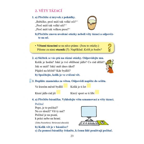 Český jazyk 2 - učebnice, Čtení s porozuměním