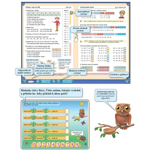 Interaktivní učebnice MATEMATIKA 3 se sovou Ádou (pětiletá)