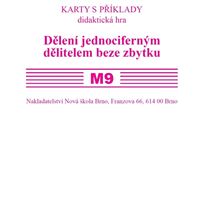 Sada kartiček M9 - Dělení jednociferným dělitelem beze zbytku