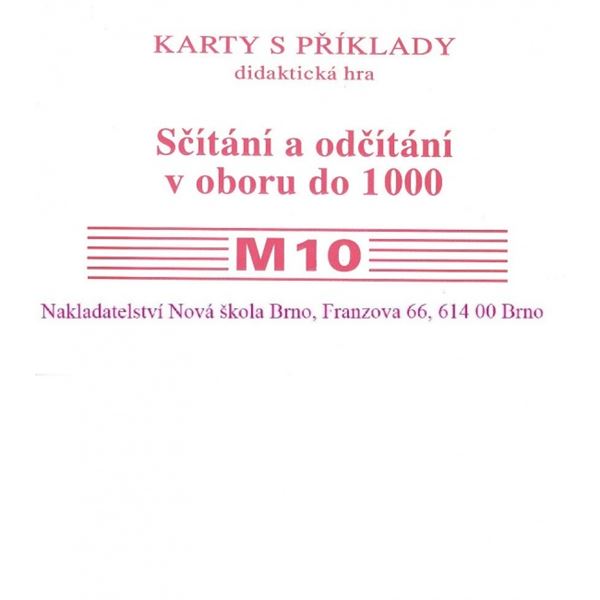 Sada kartiček M10 - Sčítání a odčítání v oboru do 1000
