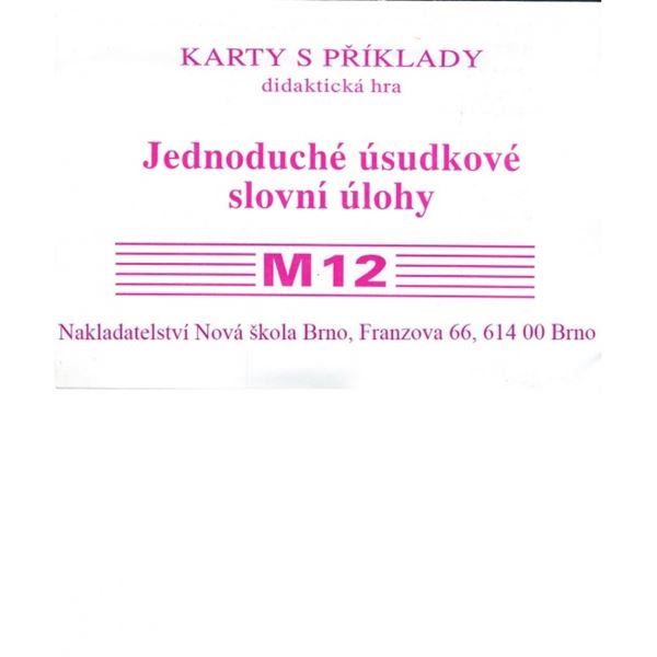 Sada kartiček M12 - Jednoduché úsudkové slovní úlohy