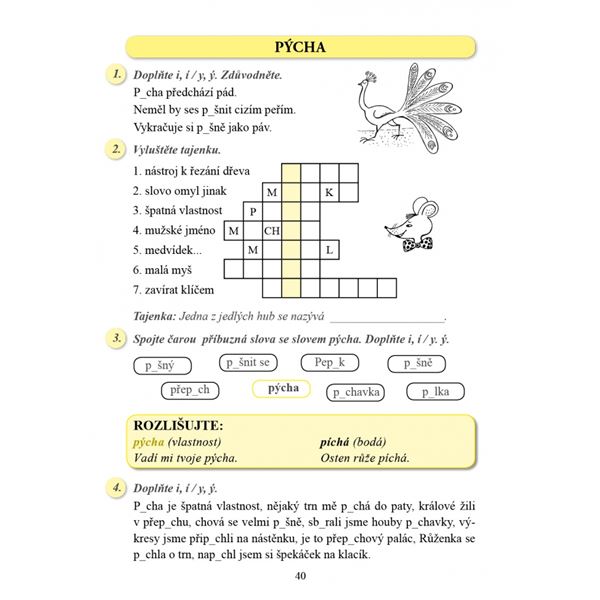 Vyjmenovaná slova nově - pracovní sešit