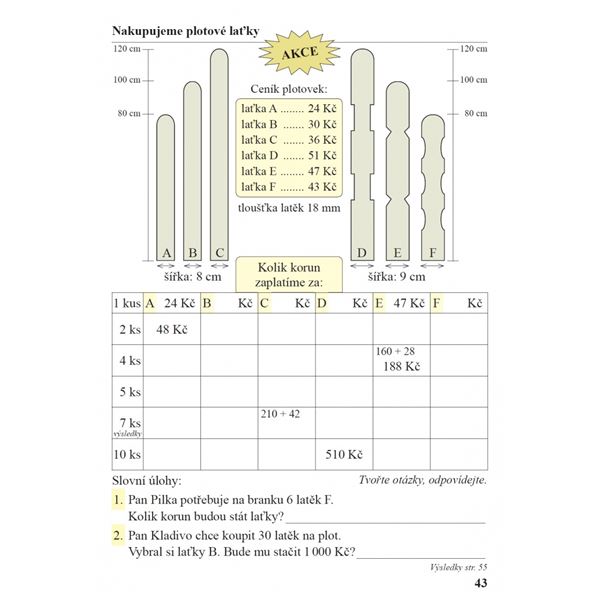 Zajímavé počítání 1. díl - Pracovní sešit pro 4. ročník