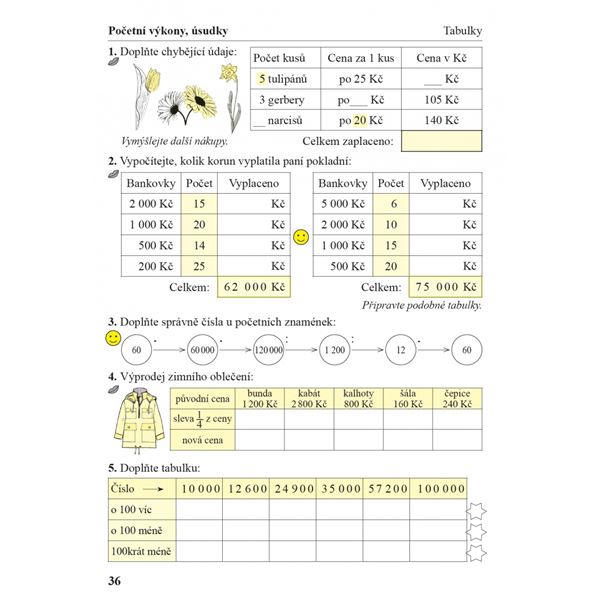Zajímavé počítání 2. díl - Pracovní sešit pro 4. ročník