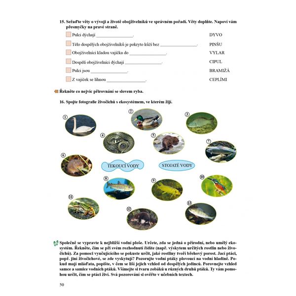 Přírodověda 4 - Pracovní sešit, Čtení s porozuměním