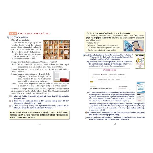 Český jazyk 4 - učebnice, Čtení s porozuměním