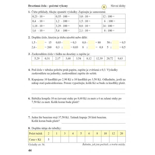Užitečné počítání - Pracovní sešit pro 5. ročník (2.díl)