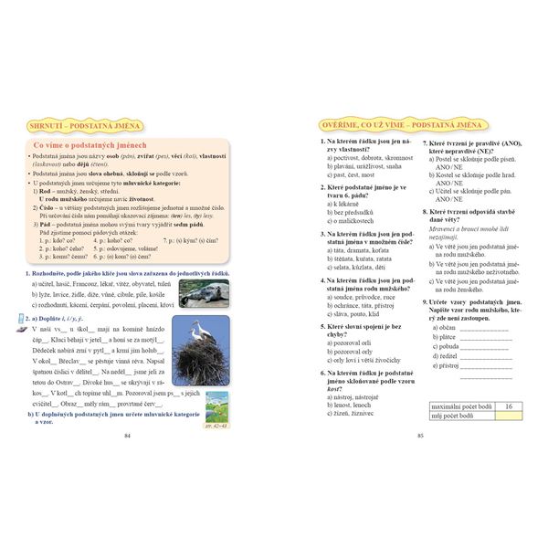 Český jazyk 5 - učebnice, Čtení s porozuměním