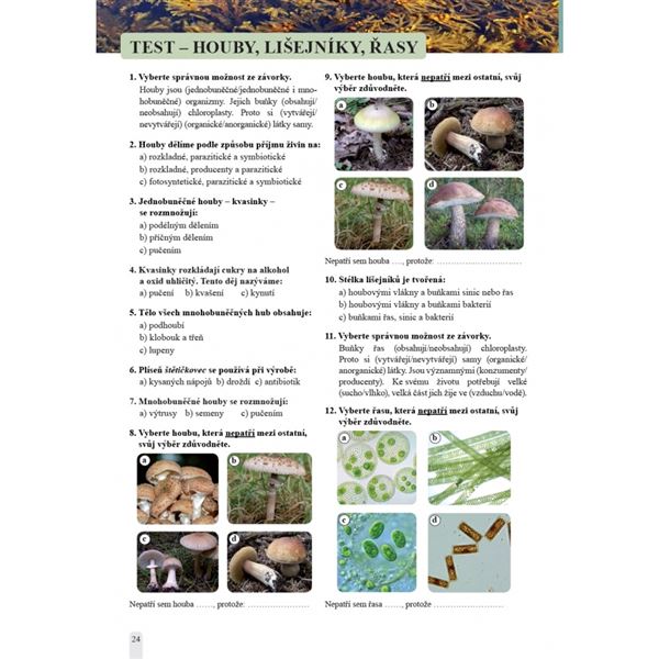 Přírodopis 6 - Úvod do přírodopisu - pracovní sešit, Čtení s porozuměním