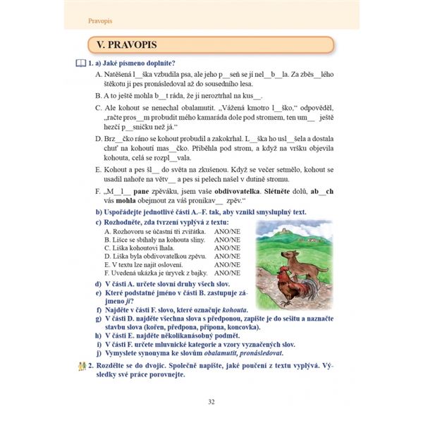 Český jazyk 6 - učebnice, Čtení s porozuměním