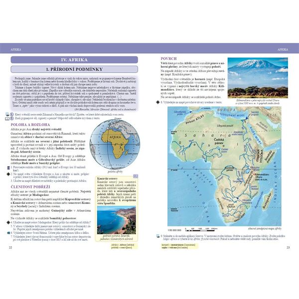 Zeměpis 7 -  Antarktida, Afrika, Amerika, Asie, Austrálie, Oceánie, světový oceán, Čtení s porozuměním - učebnice