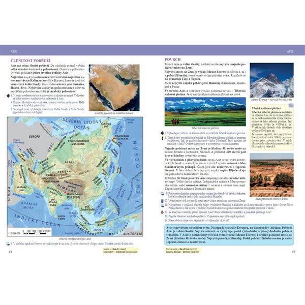 Zeměpis 7 -  Antarktida, Afrika, Amerika, Asie, Austrálie, Oceánie, světový oceán, Čtení s porozuměním - učebnice