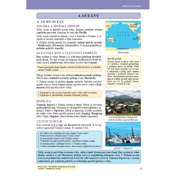 Zeměpis 7 - Asie, Afrika, Amerika, Austrálie a Oceánie, Antarktida, Čtení s porozuměním - učebnice