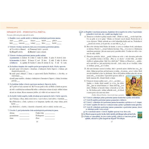 Český jazyk 8 – učebnice, Čtení s porozuměním