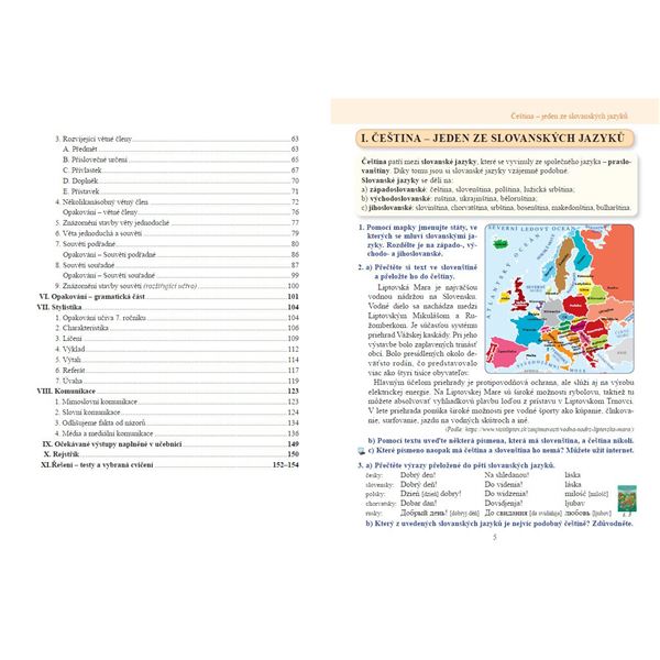 Český jazyk 8 – učebnice, Čtení s porozuměním