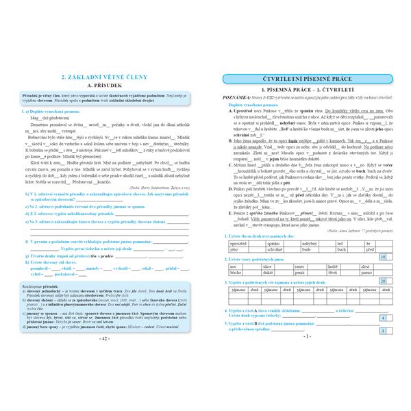 Procvičujeme češtinu v 8. ročníku - pracovní sešit, Čtení s porozuměním