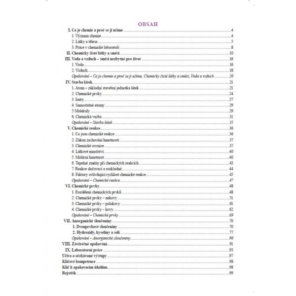 Chemie 8 - Úvod do obecné a anorganické chemie, Čtení s porozuměním - učebnice