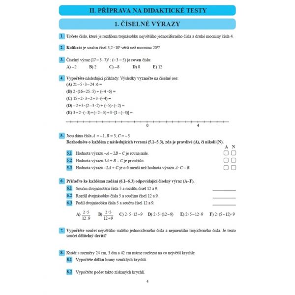 Matematika - příprava na příjmací zkoušky na SŠ