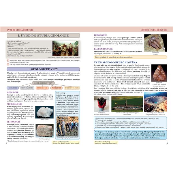 Přírodopis 9 - Geologie a ekologie, Čtení s porozuměním - učebnice