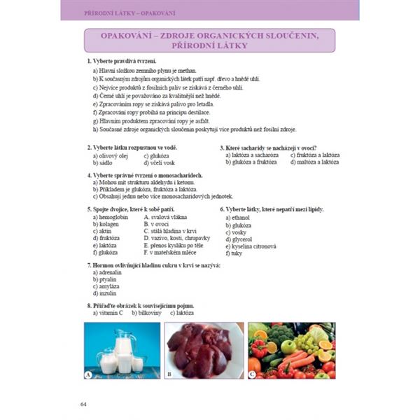 Chemie 9 - Úvod do organické chemie, biochemie a dalších chemických oborů, Čtení s porozuměním - učebnice