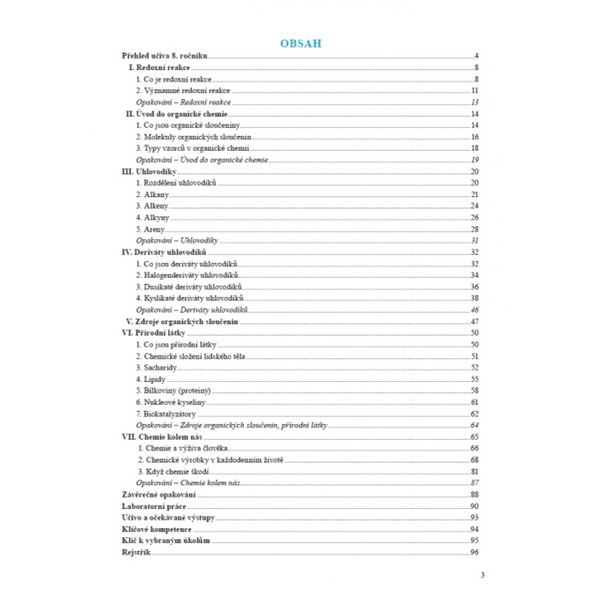 Chemie 9 - Úvod do organické chemie, biochemie a dalších chemických oborů, Čtení s porozuměním - učebnice