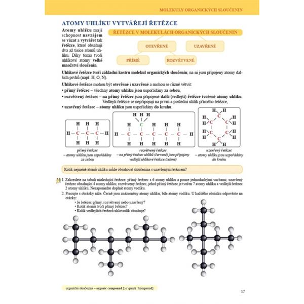 Chemie 9 - Úvod do organické chemie, biochemie a dalších chemických oborů, Čtení s porozuměním - učebnice