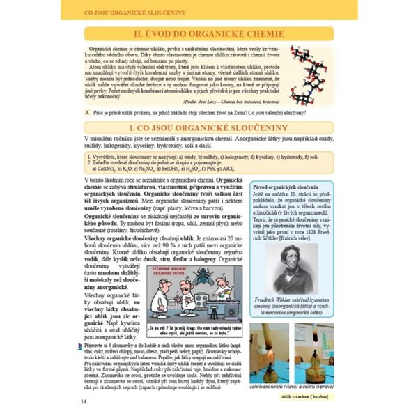 Chemie 9 - Úvod do organické chemie, biochemie a dalších chemických oborů, Čtení s porozuměním - učebnice