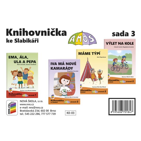 Knihovnička ke Slabikáři AMOS - sada 3 (Ema, Ála, Ula a Pepa...)
