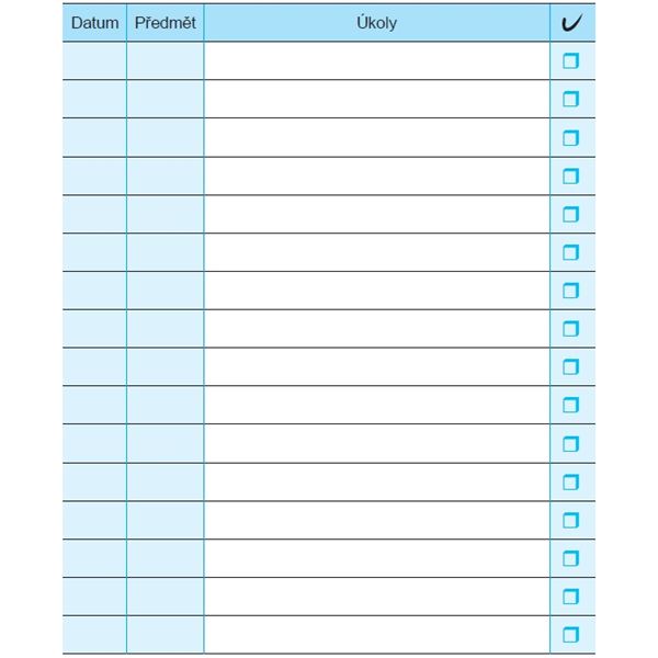 Úkolníček - modrý