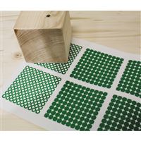 Dřevěná kostka se samolepkami