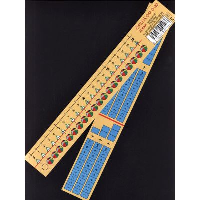 Číselná osa 0-20 -- popisovatelná /lamino 30cmx4cm/